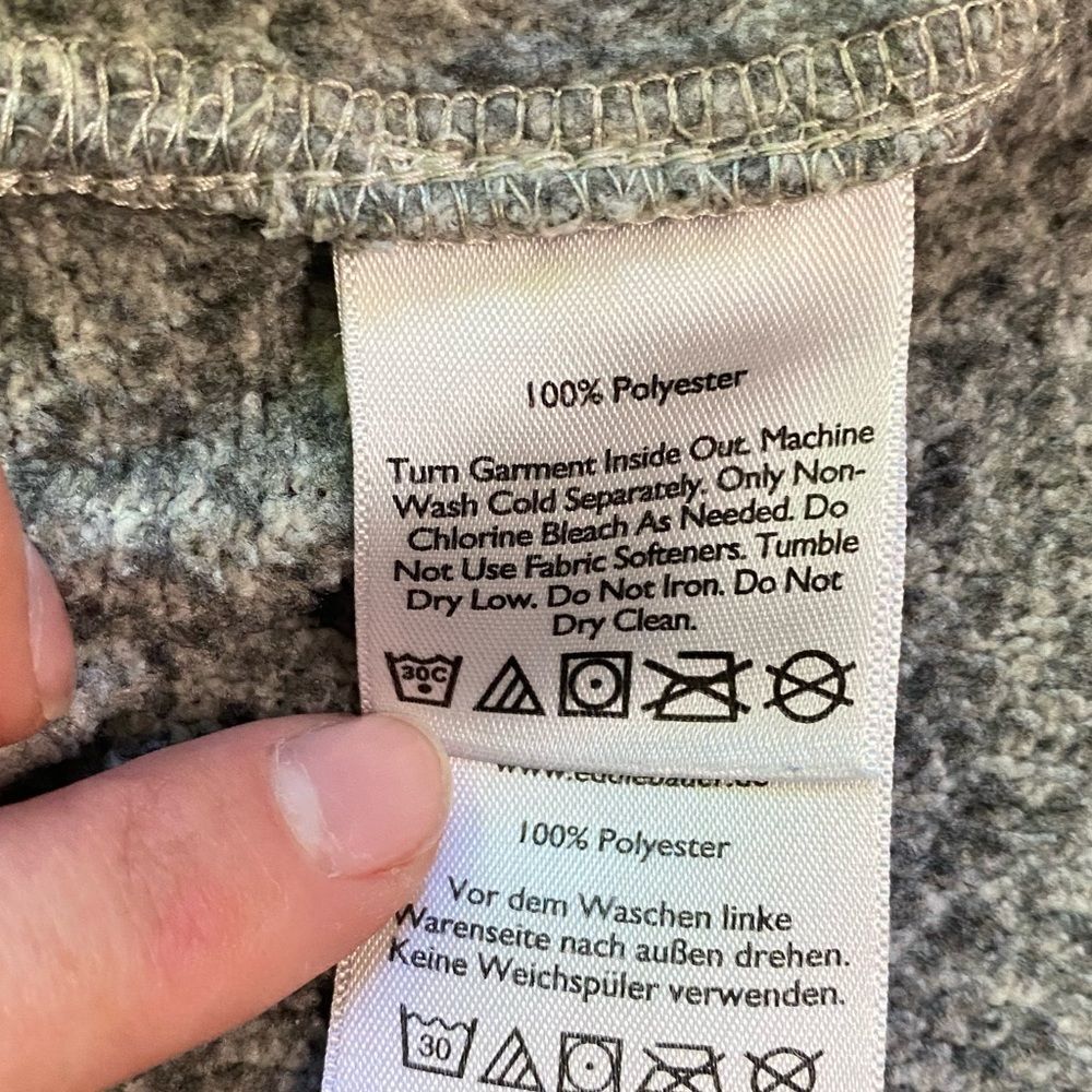 Eddie Bauer Heather Grey Quarter Snap Pullover - Picture 9 of 9
